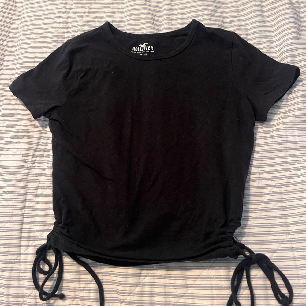 Hollister Black Baby Tee with Ties